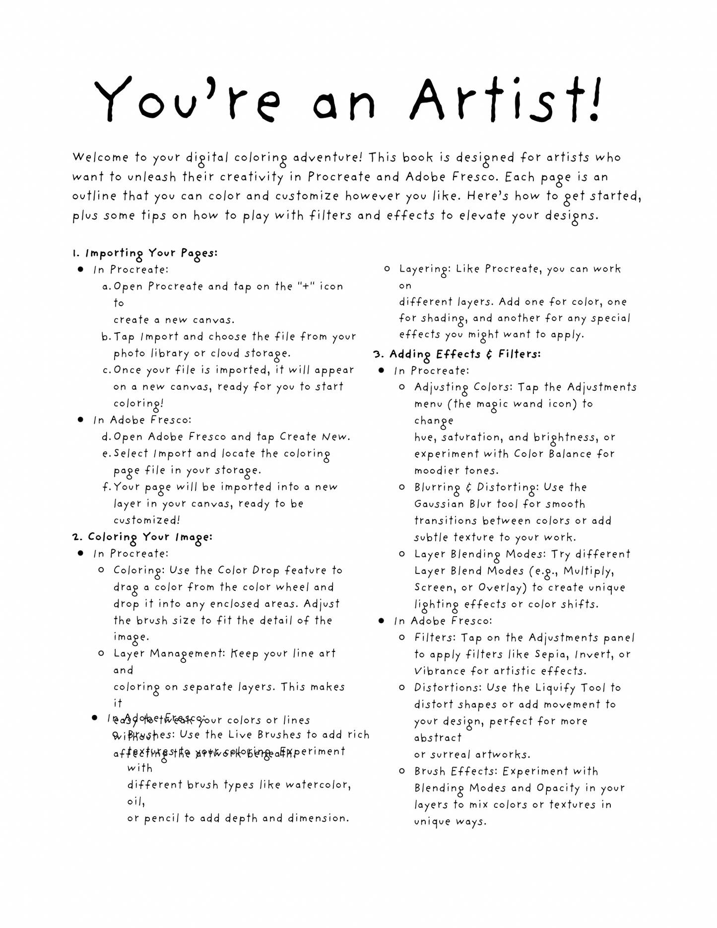 It's Spring: A Digital Coloring Guide